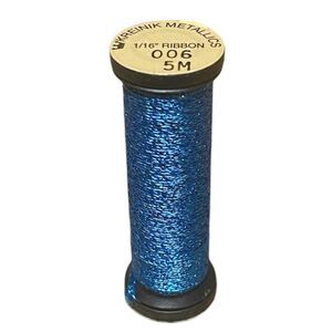 Kreinik 1/16" Metallic Ribbon - 5m - 006 Blue